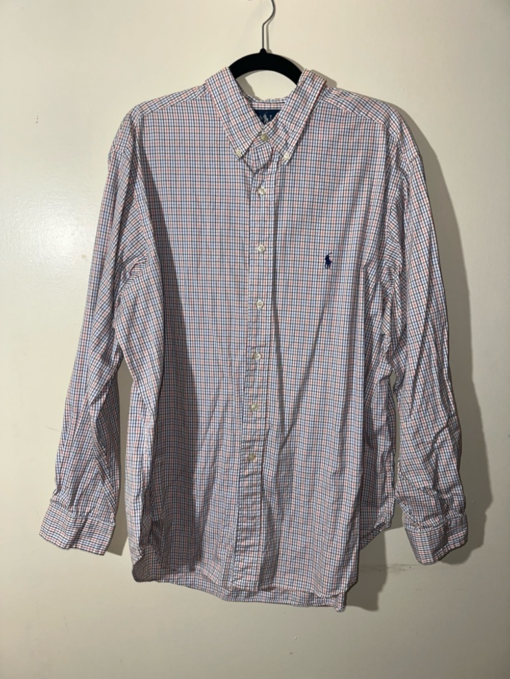 Ralph Lauren Men's Classic Button-Down Check Shirt - White/Blue/Red